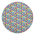 Colorful Ice Cream Pattern Print Round Blanket