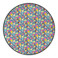 Colorful Ice Cream Pattern Print Round Floor Mat