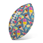 Colorful Ice Cream Pattern Print Rugby Ball