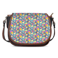 Colorful Ice Cream Pattern Print Saddle Bag