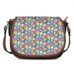 Colorful Ice Cream Pattern Print Saddle Bag