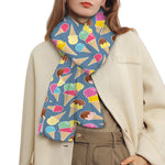 Colorful Ice Cream Pattern Print Scarf