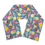 Colorful Ice Cream Pattern Print Scarf