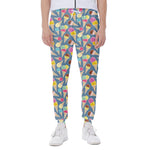 Colorful Ice Cream Pattern Print Scuba Joggers