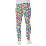 Colorful Ice Cream Pattern Print Scuba Joggers