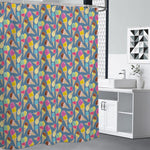 Colorful Ice Cream Pattern Print Shower Curtain