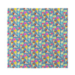 Colorful Ice Cream Pattern Print Silk Bandana
