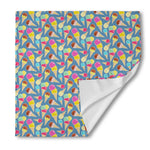 Colorful Ice Cream Pattern Print Silk Bandana