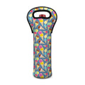 Colorful Ice Cream Pattern Print Single Neoprene Wine Tote