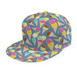 Colorful Ice Cream Pattern Print Snapback Cap
