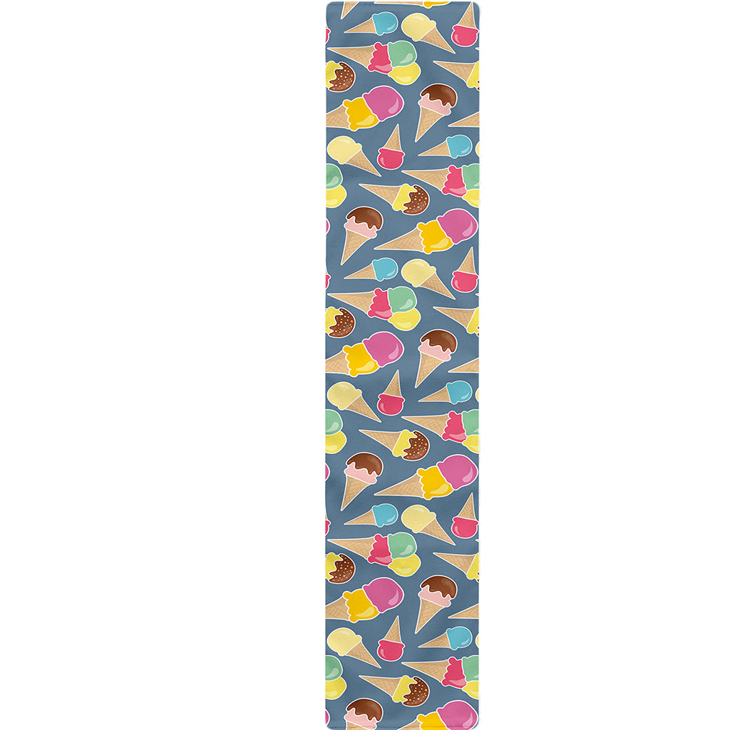 Colorful Ice Cream Pattern Print Table Runner
