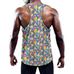Colorful Ice Cream Pattern Print Training Tank Top