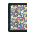 Colorful Ice Cream Pattern Print Trifold Wallet