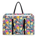 Colorful Ice Cream Pattern Print Utility Tote Bag
