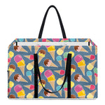 Colorful Ice Cream Pattern Print Utility Tote Bag