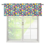 Colorful Ice Cream Pattern Print Window Valance