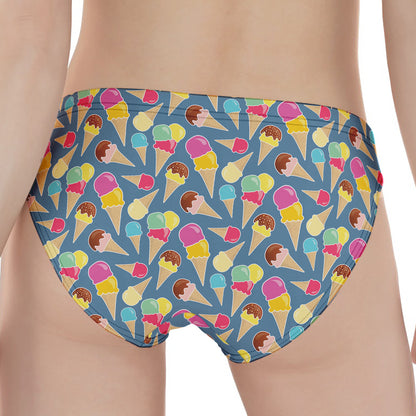 Colorful Ice Cream Pattern Print Women's Panties