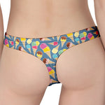 Colorful Ice Cream Pattern Print Women's Thong