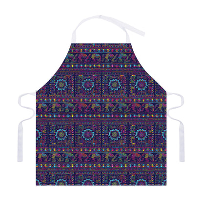 Colorful Indian Elephant Pattern Print Adjustable Apron
