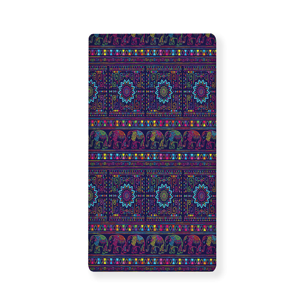 Colorful Indian Elephant Pattern Print Baby Crib Sheet