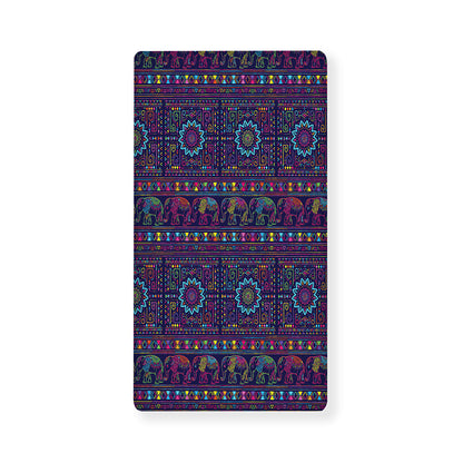 Colorful Indian Elephant Pattern Print Baby Crib Sheet