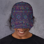 Colorful Indian Elephant Pattern Print Baseball Cap