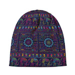 Colorful Indian Elephant Pattern Print Beanie