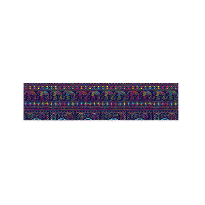 Colorful Indian Elephant Pattern Print Bed Runner