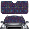 Colorful Indian Elephant Pattern Print Car Windshield Sun Shade