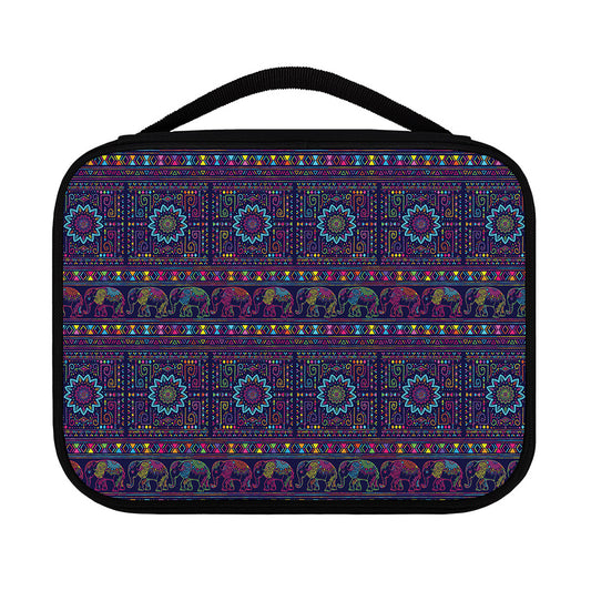 Colorful Indian Elephant Pattern Print Classic Bible Case