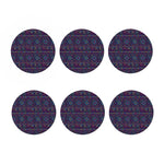 Colorful Indian Elephant Pattern Print Coaster Set