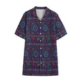 Colorful Indian Elephant Pattern Print Cotton Hawaiian Shirt
