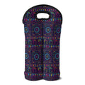 Colorful Indian Elephant Pattern Print Double Neoprene Wine Tote