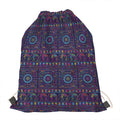Colorful Indian Elephant Pattern Print Drawstring Bag