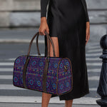 Colorful Indian Elephant Pattern Print Duffle Bag