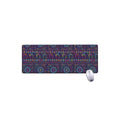 Colorful Indian Elephant Pattern Print Extended Mouse Pad