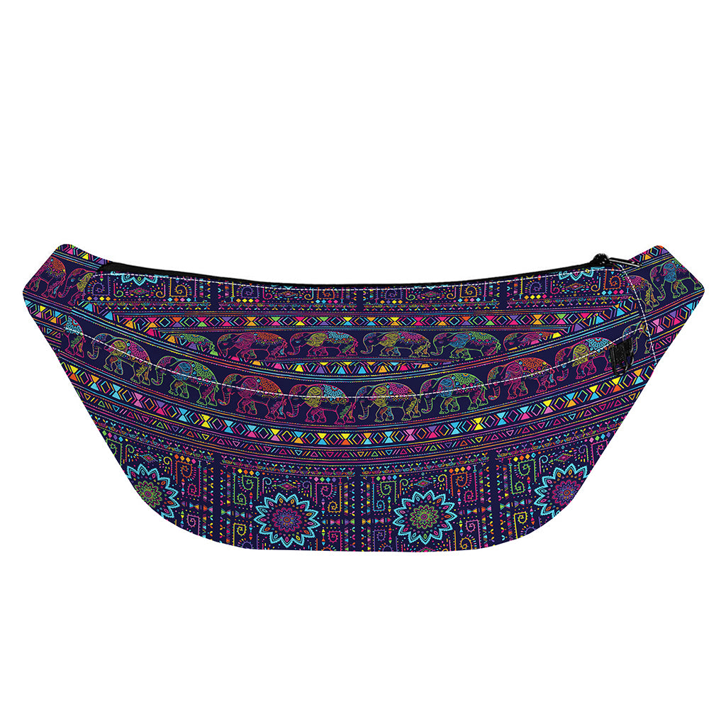 Colorful Indian Elephant Pattern Print Fanny Pack