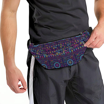 Colorful Indian Elephant Pattern Print Fanny Pack