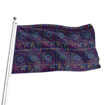 Colorful Indian Elephant Pattern Print Flag