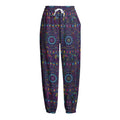 Colorful Indian Elephant Pattern Print Fleece Lined Knit Pants