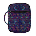 Colorful Indian Elephant Pattern Print Front Pocket Bible Bag
