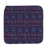 Colorful Indian Elephant Pattern Print Hand Towel