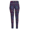 Colorful Indian Elephant Pattern Print High-Waisted Pocket Leggings