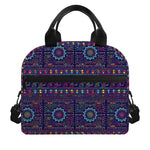 Colorful Indian Elephant Pattern Print Insulated Lunch Bag