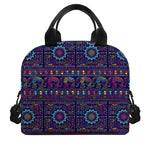 Colorful Indian Elephant Pattern Print Insulated Lunch Bag