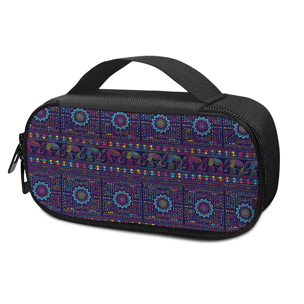 Colorful Indian Elephant Pattern Print Insulin Cooler Travel Case