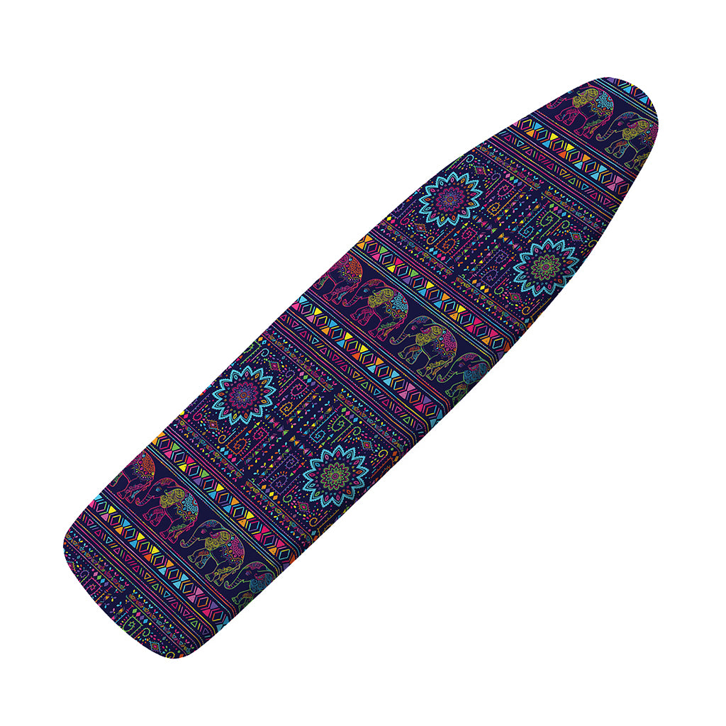 Colorful Indian Elephant Pattern Print Ironing Board Cover