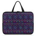 Colorful Indian Elephant Pattern Print Laptop Sleeve With Handle