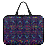 Colorful Indian Elephant Pattern Print Laptop Sleeve With Handle