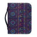 Colorful Indian Elephant Pattern Print Leather Bible Cover